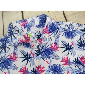 TAILORBYRD Men's Short Sleeve Performance Polo Shirt‎ SIZE MEDIUM Floral